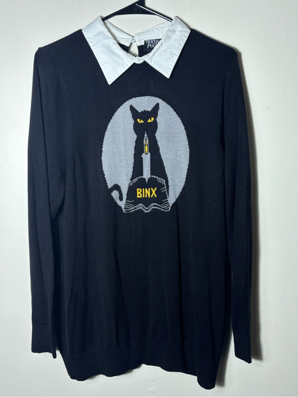 Torrid Disney Hocus Pocus Binx Collared Pullover Sweater Sz 1 Halloween